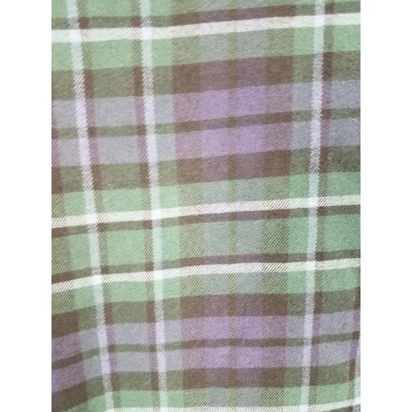 L.L.Bean Men's Sz. M Navy & Green Flannel Snap Front Shirt Jacket - Picture 7 of 7